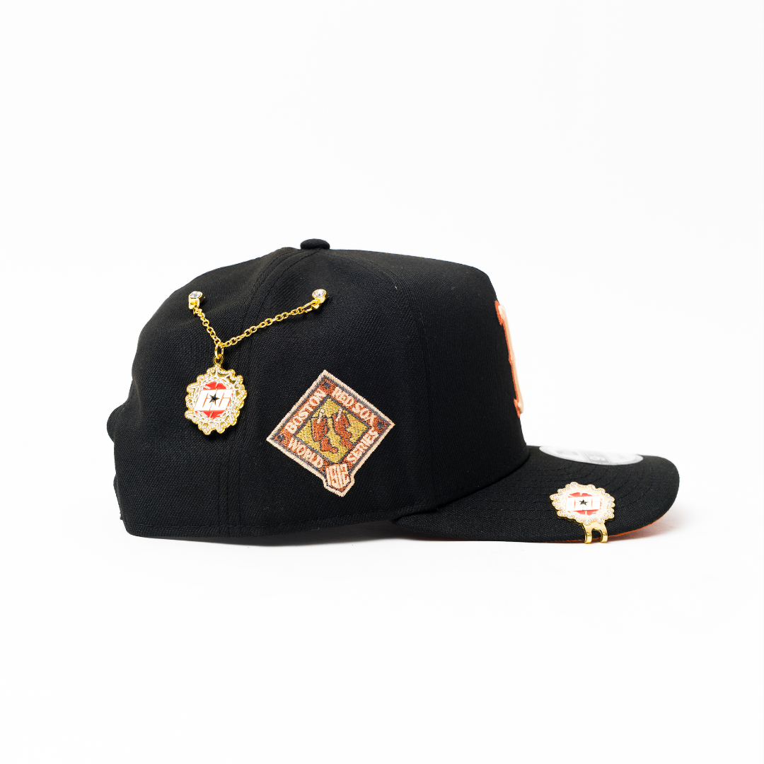 NEW ERA 9FIFTY A-FRAME BLACK BOSTON RED SOX SNAPBACK W/ 1912 WORLD SERIES SIDE PATCH