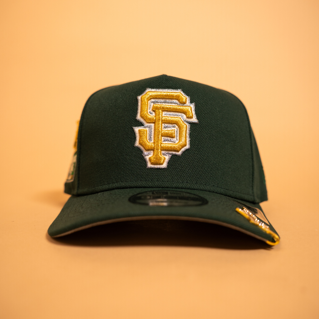 NEW ERA EXCLUSIVE 9FIFTY A-FRAME FOREST GREEN SAN FRANCISCO GIANTS W/ 2007 ALL STAR GAME SIDE PATCH