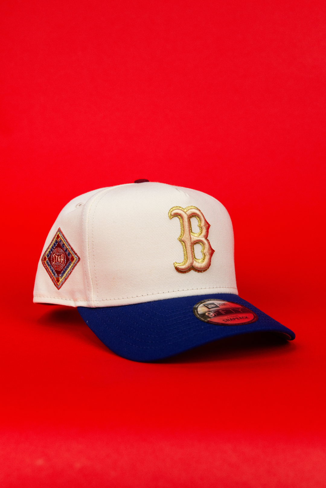 NEW ERA 9FIFTY A-FRAME CHROME/ BLUE BOSTON RED SOX SNAPBACK W/ 1936 SIDE PATCH
