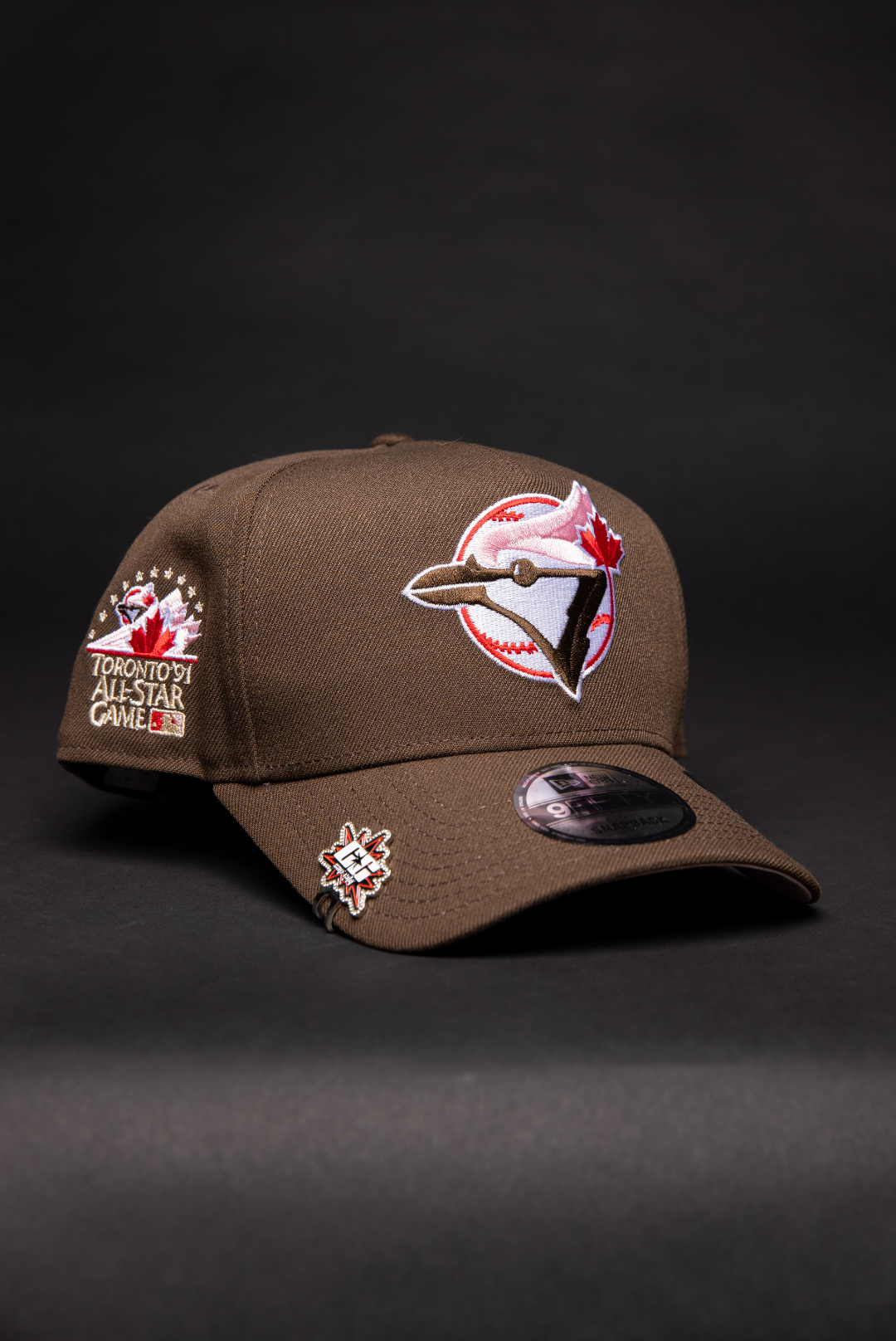 NEW ERA 9FIFTY A-FRAME BROWN TORONTO BLUE JAYS SNAPBACK W/ ALL STAR GAME SIDE PATCH