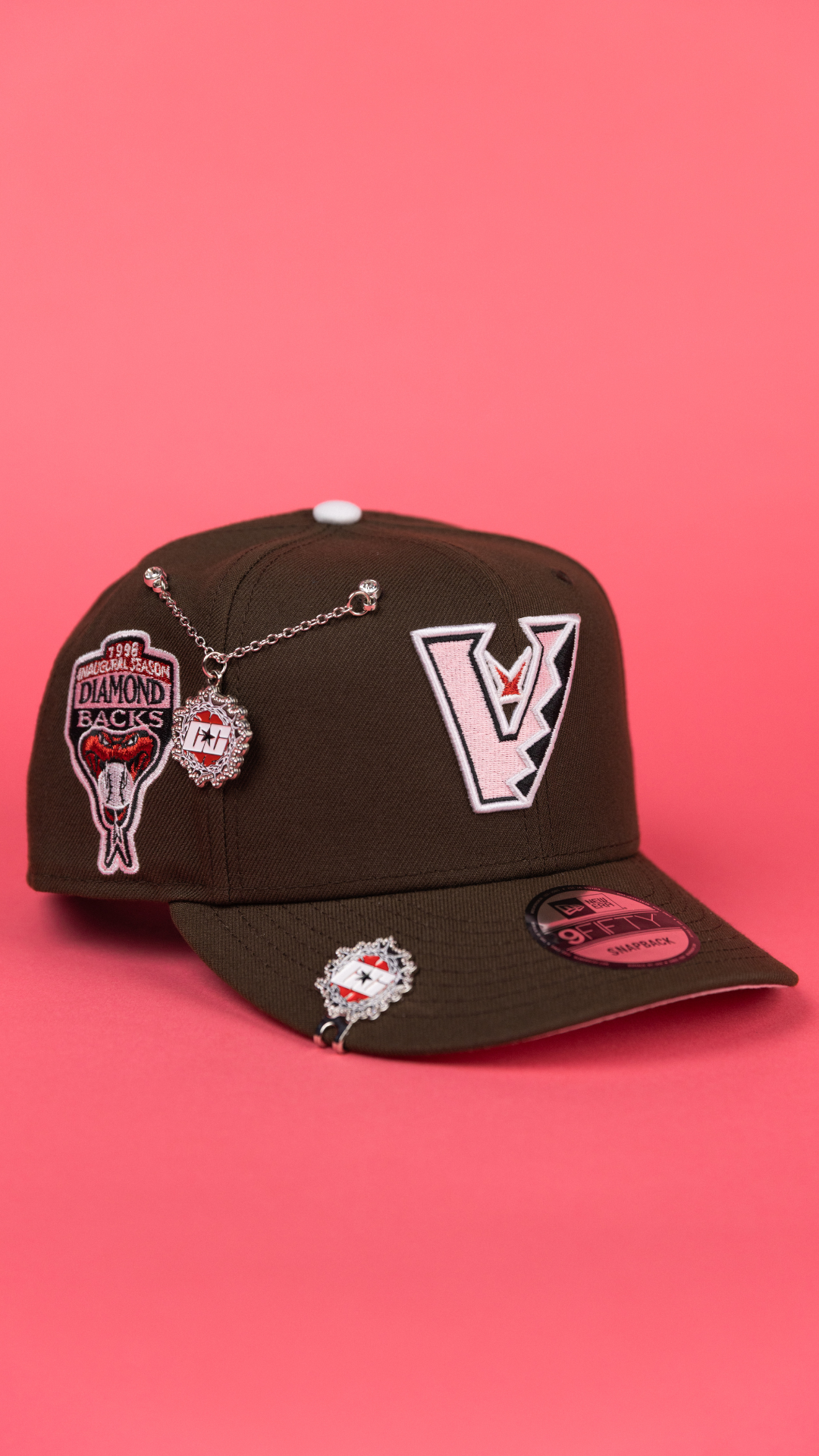 NEW ERA EXCLUSIVE 9FIFTY BROWN UPSIDE DOWN ARIZONA DIAMONDBACKS SNAPBACK W/ 1998 INAUGURAL SEASON PATCH