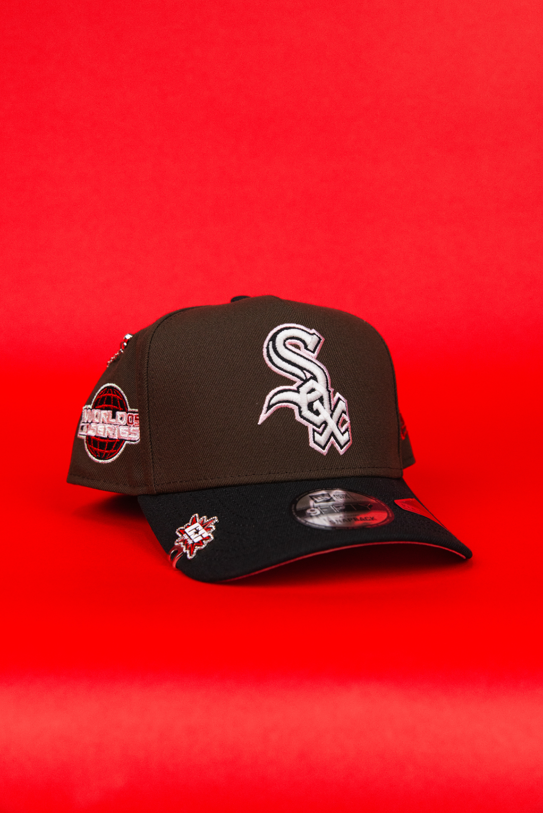 NEW ERA 9FIFTY A-FRAME BROWN/ BLACK CHICAGO WHITE SOX SNAPBACK W/ 1990 ALL STAR GAME SIDE PATCH