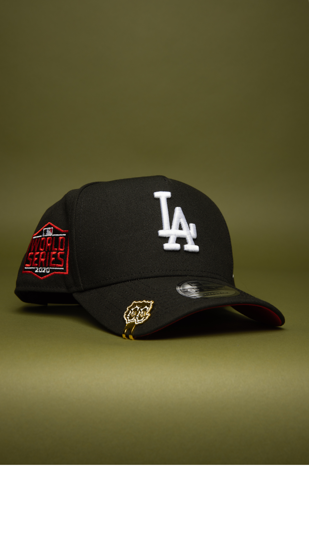 NEW ERA 9FIFTY A-FRAME BLACK LOS ANGELES DODGERS SNAPBACK W/ 2020 WORLD SERIES SIDE PATCH