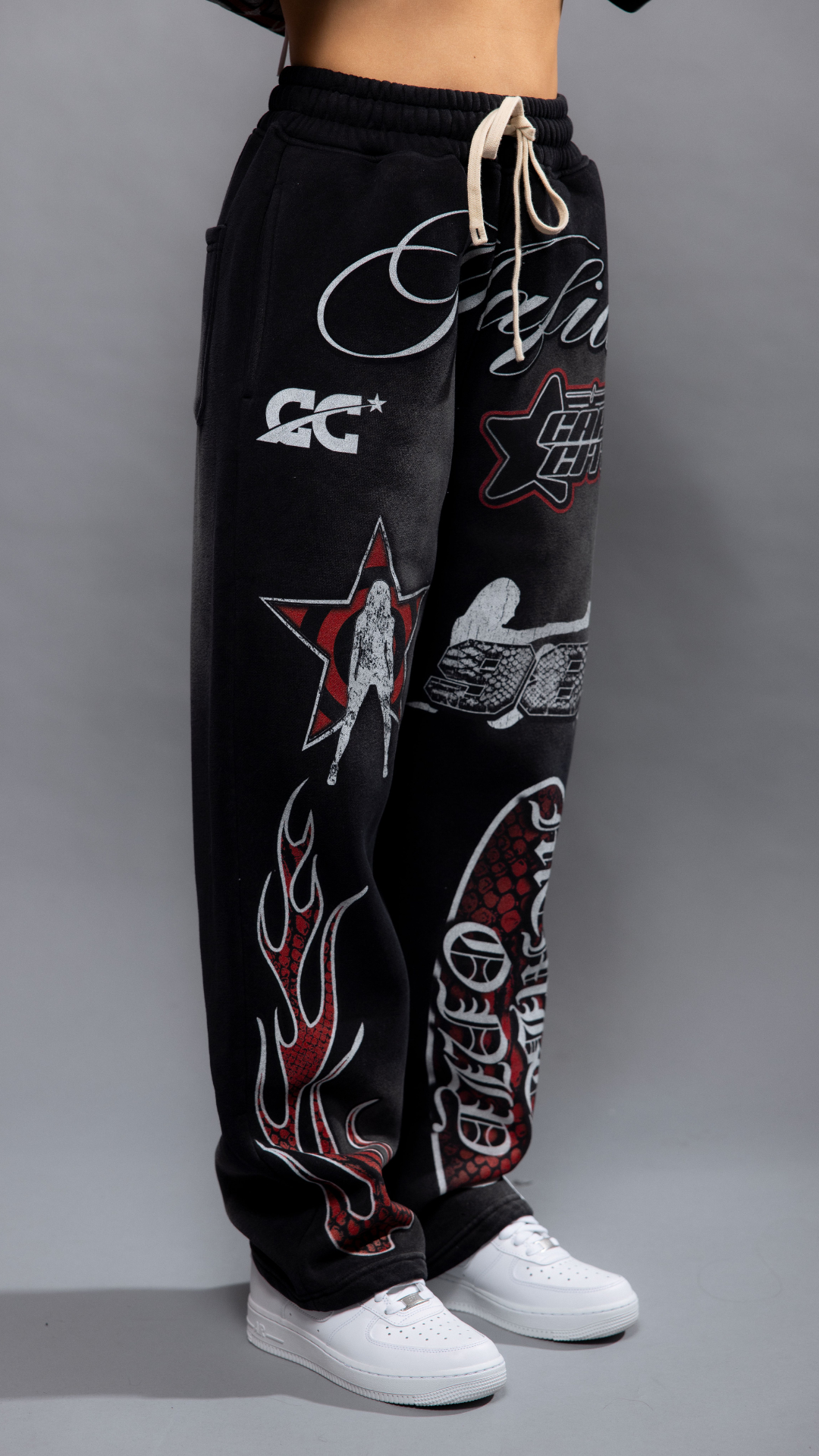 CAP CITY X SHORELINE MAFIA BLACK/RED MEMBERS ONLY PANTS - UNISEX