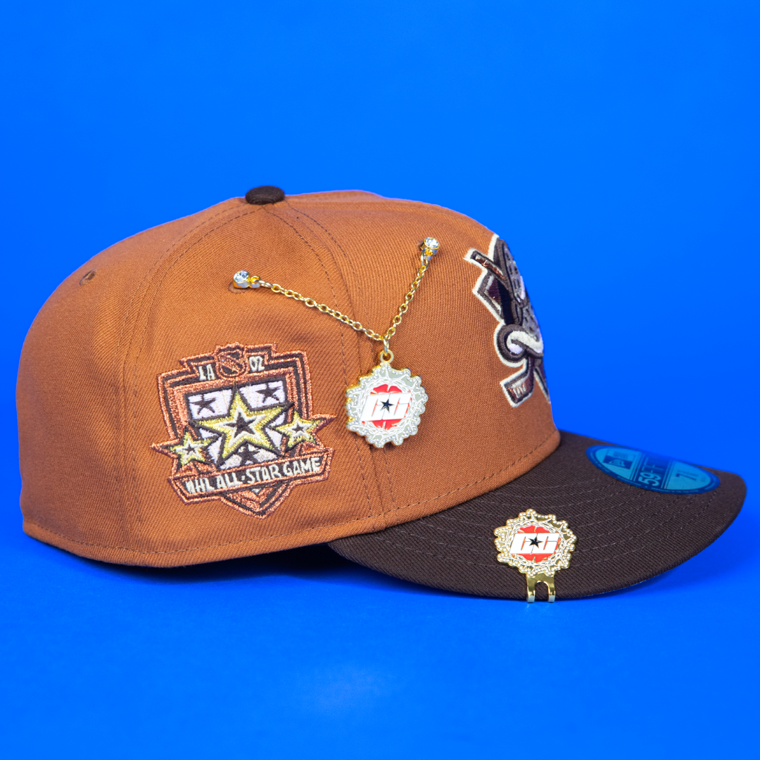 NEW ERA 59FIFTY RUST/ WALNUT ANAHEIM DUCKS W/ NHL ALL STAR GAME SIDE PATCH