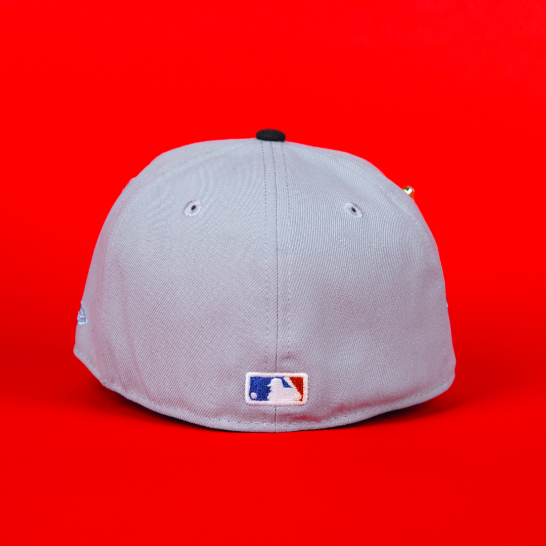 NEW ERA EXCLUSIVE 59FIFTY GREY/ BLACK SEATTLE MARINERS W/ ALL STAR GAME SIDE PATCH