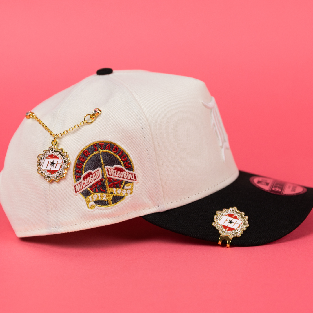 NEW ERA 9FIFTY A-FRAME CHROME/ BLACK DETROIT TIGERS SNAPBACK W/ TIGER STADIUM SIDE PATCH