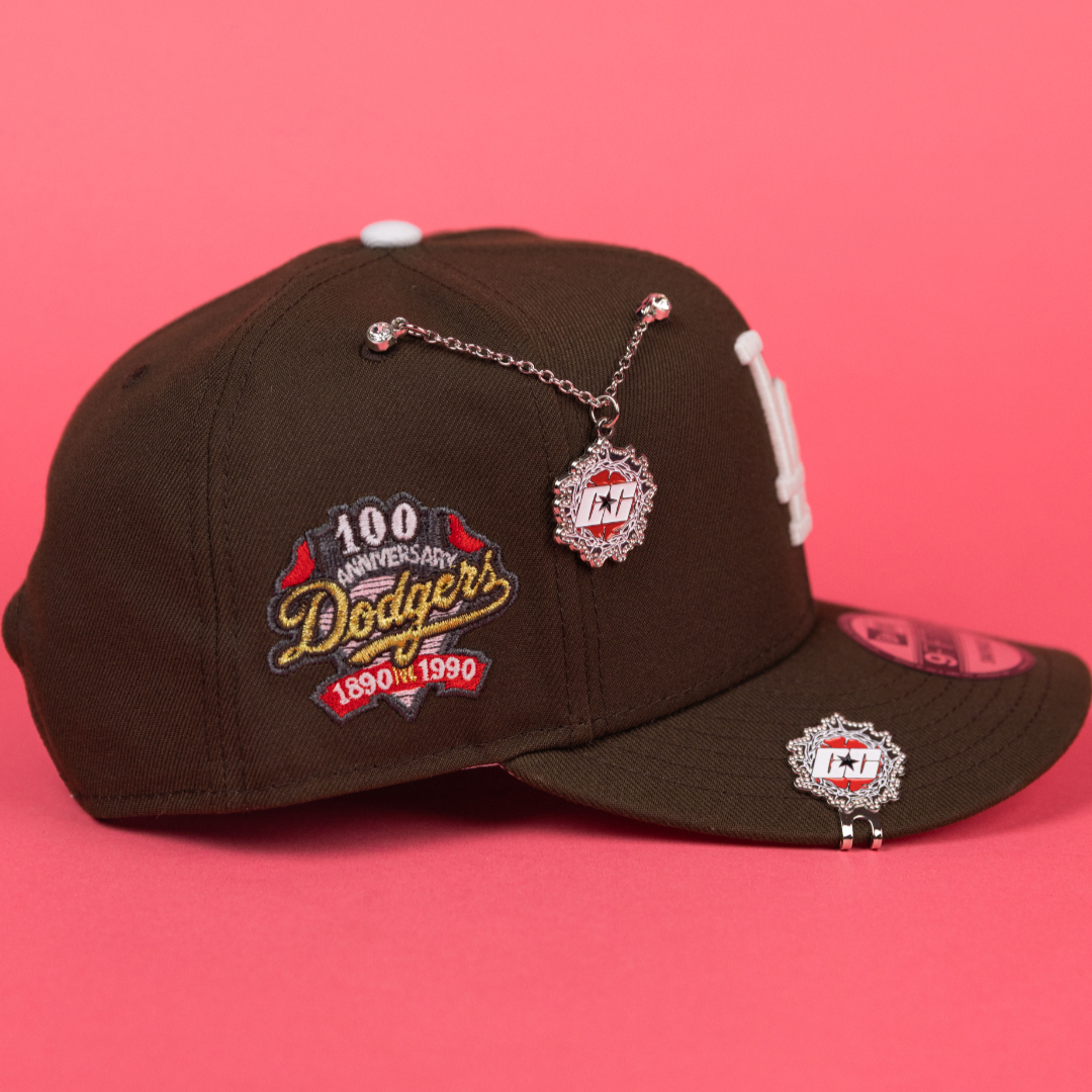 NEW ERA EXCLUSIVE 9FIFTY BROWN LOS ANGELES DODGERS SNAPBACK W/ 100TH ANNIVERSARY SIDE PATCH