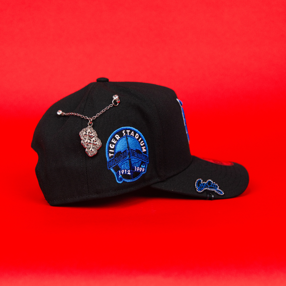 NEW ERA 9FIFTY A-FRAME BLACK DETROIT TIGERS SNAPBACK W/ TIGER STADIUM SIDE PATCH