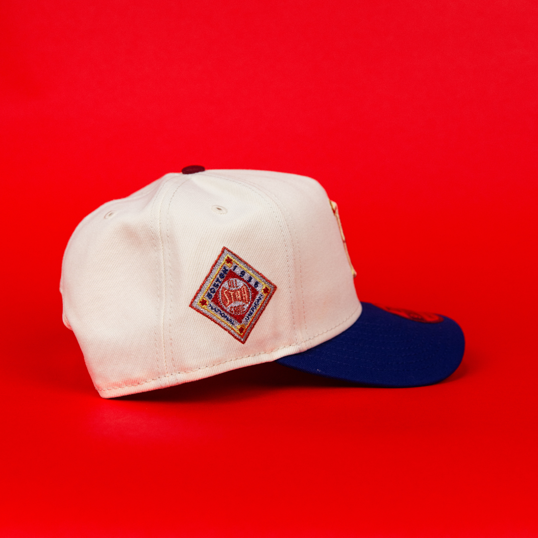 NEW ERA 9FIFTY A-FRAME CHROME/ BLUE BOSTON RED SOX SNAPBACK W/ 1936 SIDE PATCH