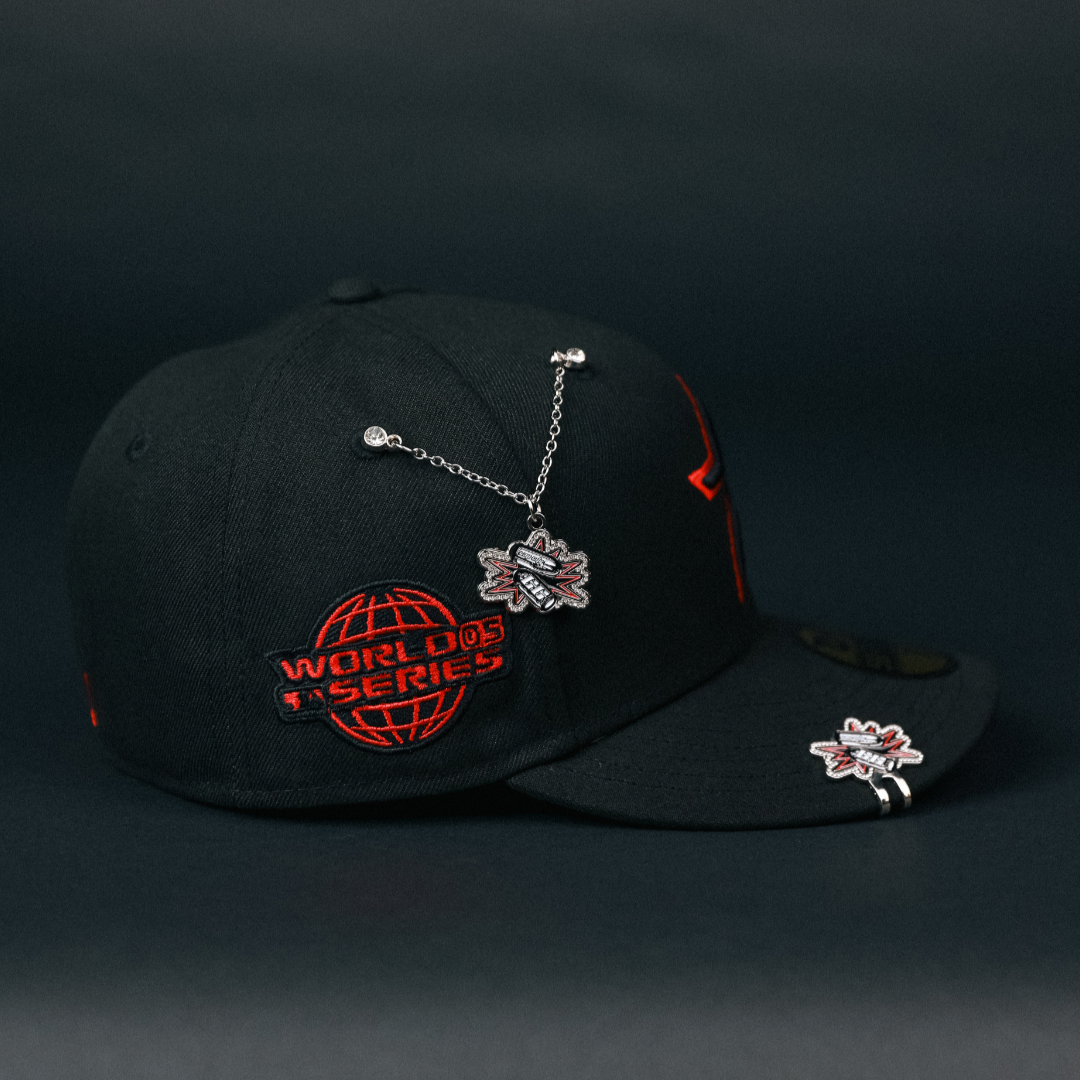 NEW ERA EXCLUSIVE 59FIFTY BLACKED OUT HOUSTON ASTROS W/ WORLD SERIES SIDE PATCH