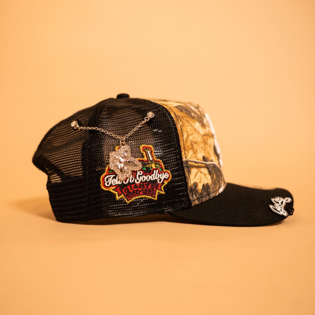 NEW ERA EXCLUSIVE 9FIFTY A-FRAME REALTREE SAN FRANCISCO GIANTS MESHBACK SNAPBACK W/ "TELL IT GOODBYE" SIDE PATCH