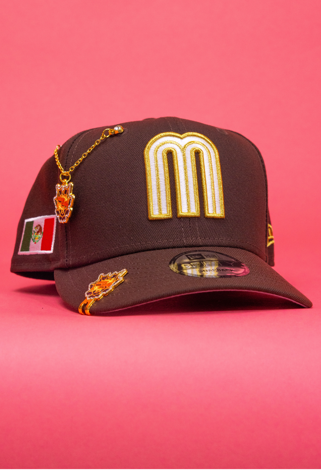 New Era Exclusive 9Fifty Brown Mexico 2026 World Baseball Classic Snapback W/ Mexico Flag Side Patch
