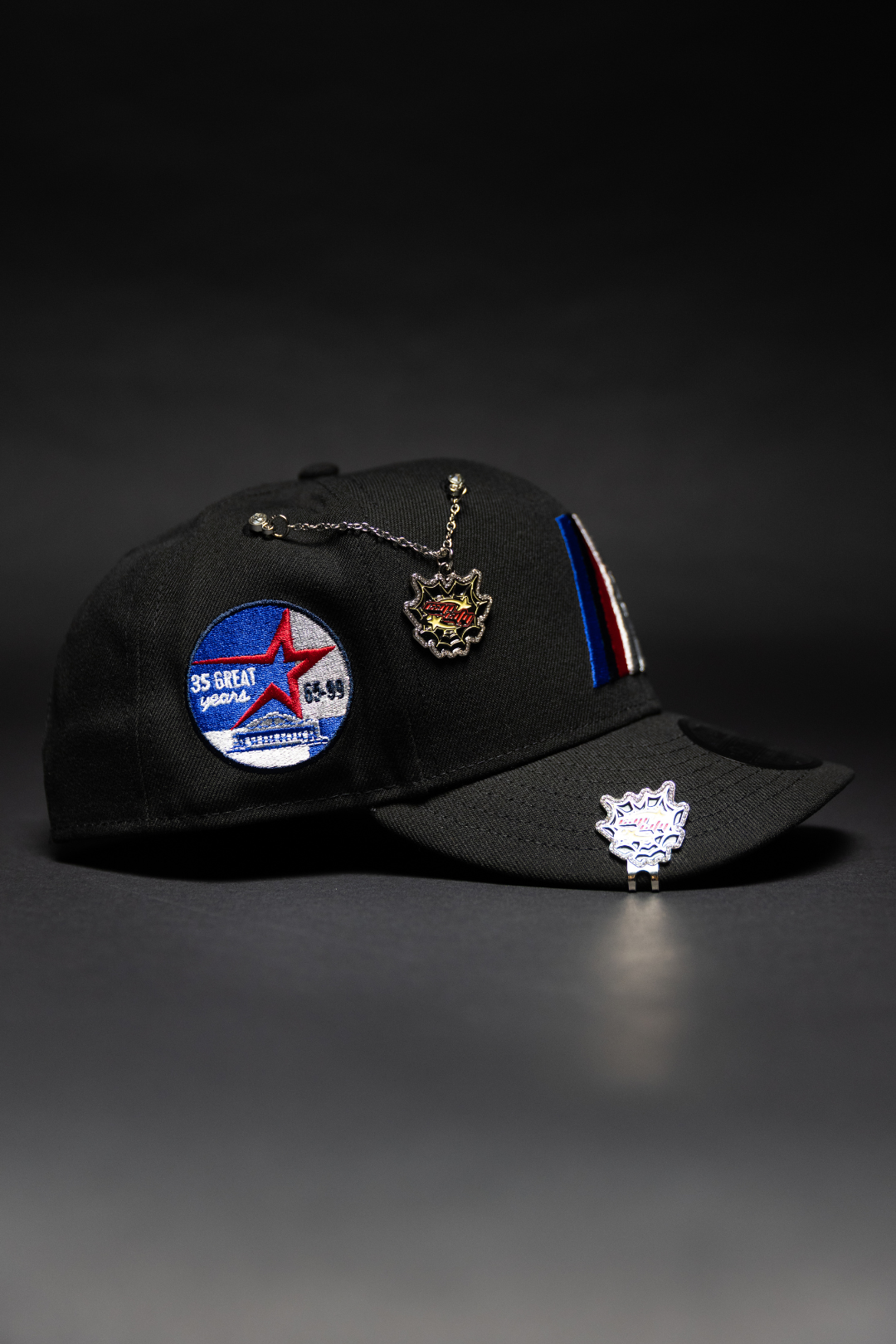 NEW ERA EXCLUSIVE 9FIFTY BLACK HOUSTON ASTROS SNAPBACK W/ 35TH ANNIVERSARY SIDE PATCH