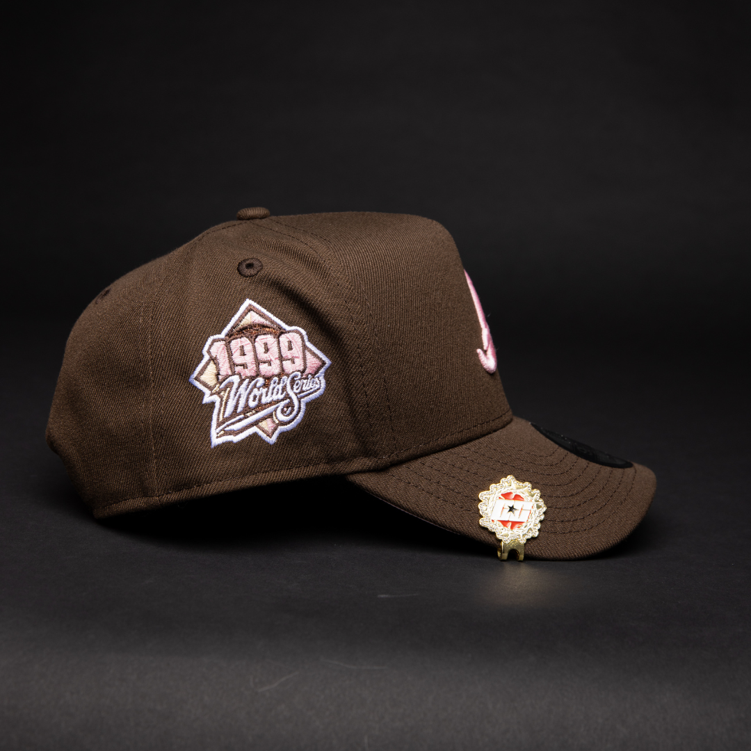 NEW ERA 9FIFTY A-FRAME BROWN ATLANTA BRAVES SNAPBACK W/ 1999 WORLD SERIES SIDE PATCH