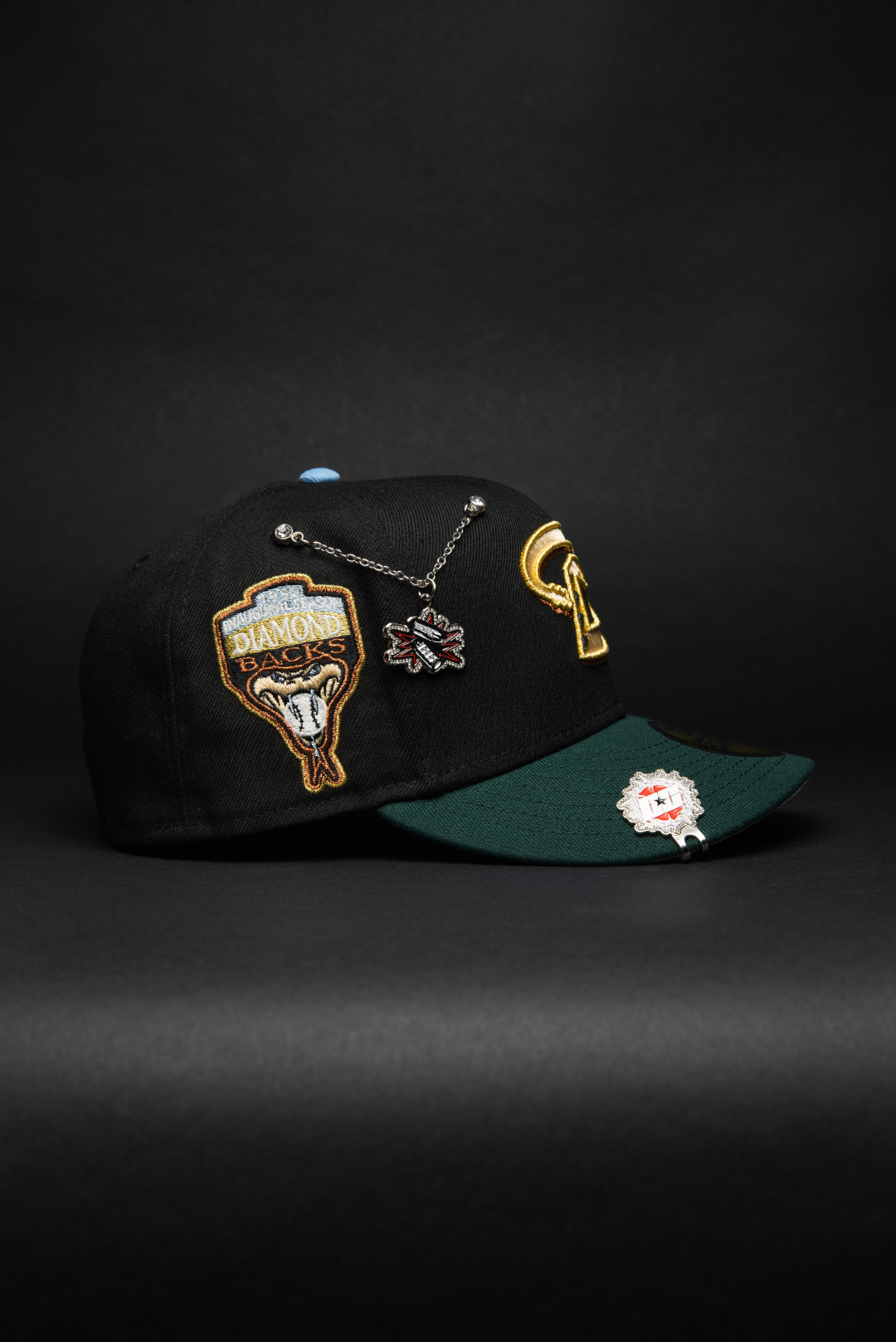 NEW ERA EXCLUSIVE 59FIFTY BLACK/ FOREST GREEN ARIZONA DIAMONDBACKS W/ 1998 INAUGURAL SEASON SIDE PATCH