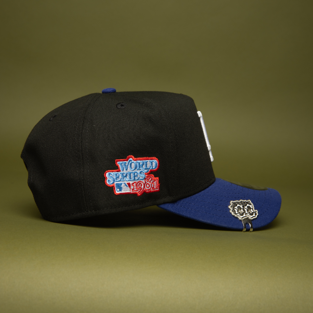 NEW ERA 9FIFTY A-FRAME BLACK/BLUE LOS ANGELES DODGERS SNAPBACK W/ 1981 WORLD SERIES SIDE PATCH