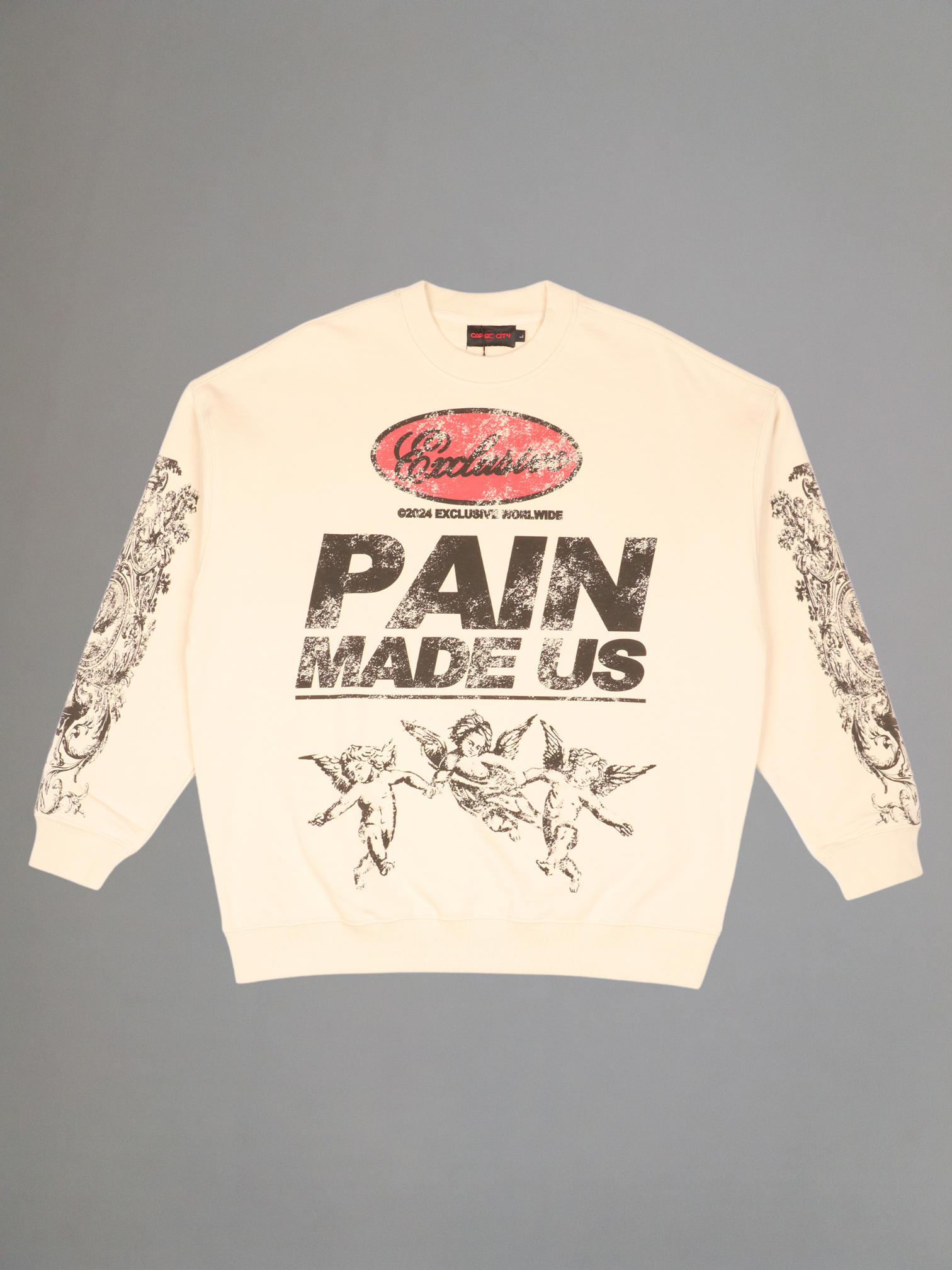 EXCLUSIVE CLUB CREAM PAIN MADE US CREWNECK