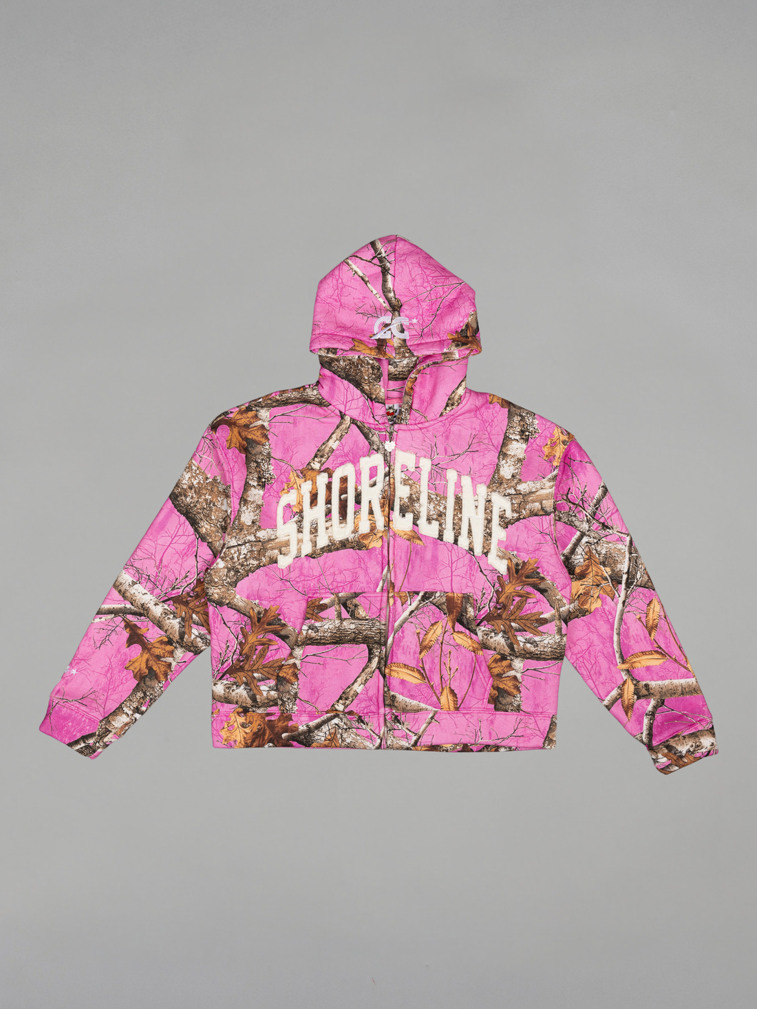 CAP CITY X SHORELINE MAFIA PINK CAMO ZIP UP HOODIE - UNISEX