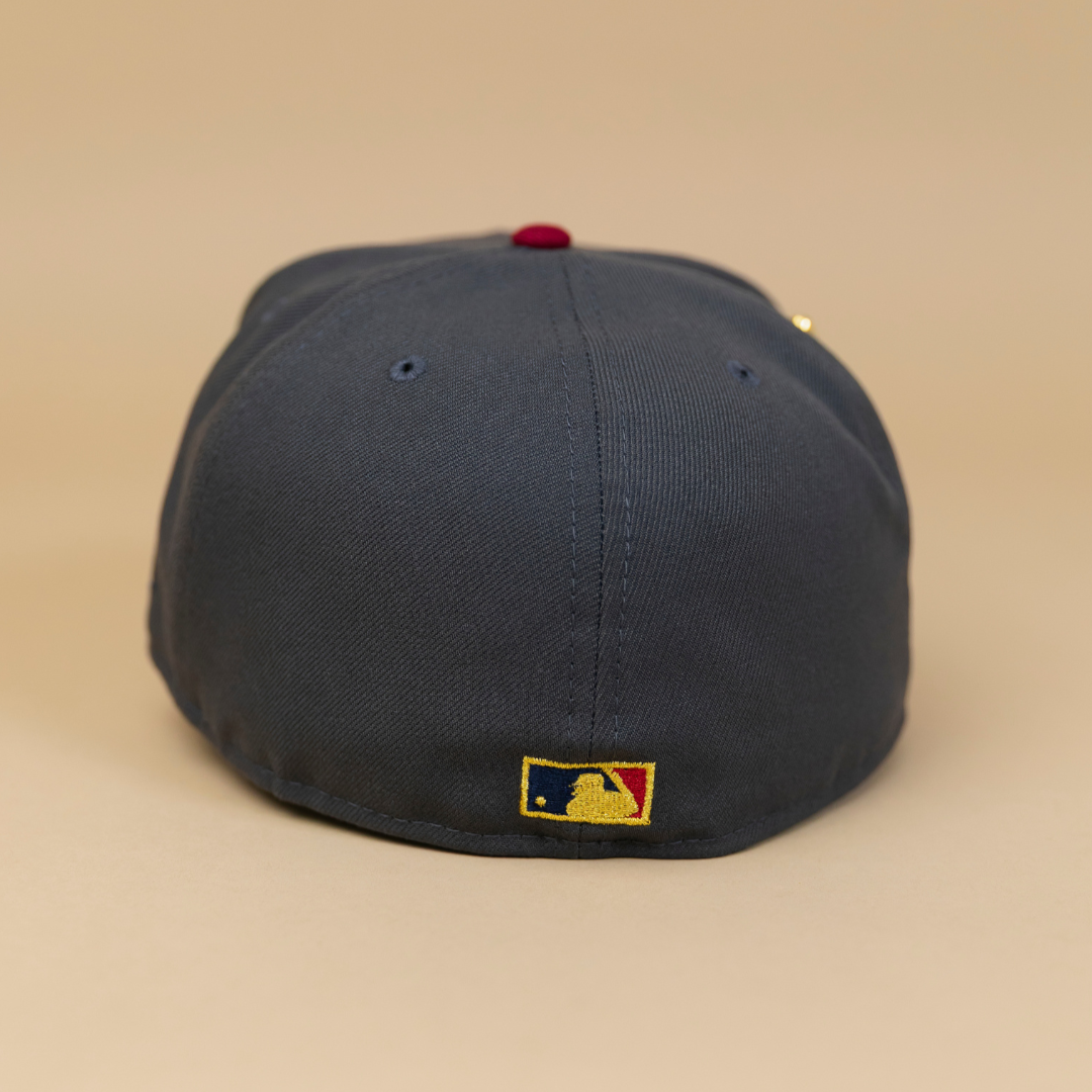 NEW ERA EXCLUSIVE 59FIFTY GREY/ NAVY PHILADELPHIA PHILLIES W/ 1996 ALL STAR GAME PATCH