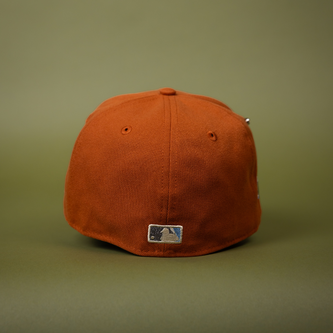 NEW ERA EXCLUSIVE 59FIFTY RUST LOS ANGELES DODGERS W/ WORLD SERIES CHAMPIONS SIDE PATCH