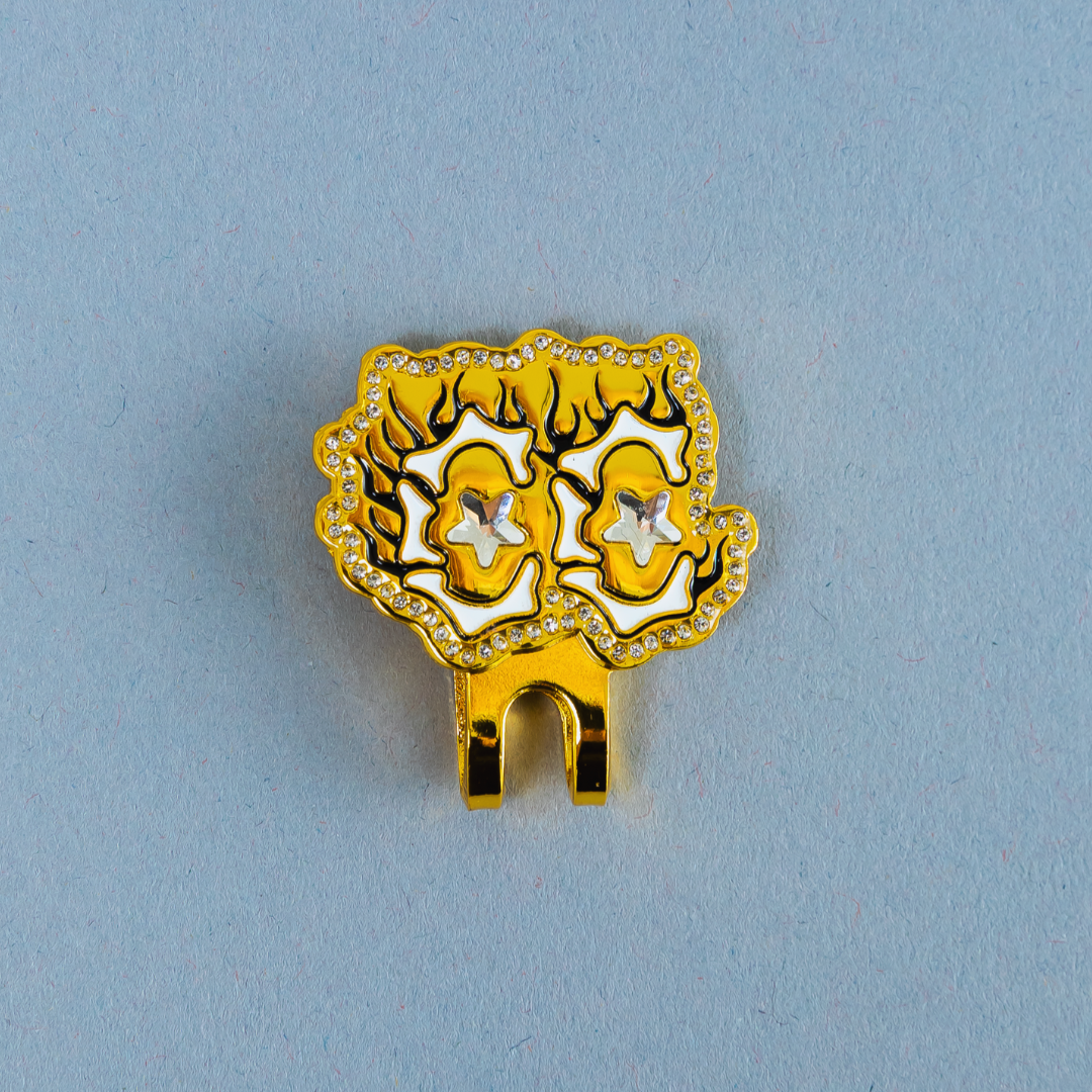 *NEW GOLD "CAP CITY" FLAME BLIP W/ RHINESTONES VERY LIMITED