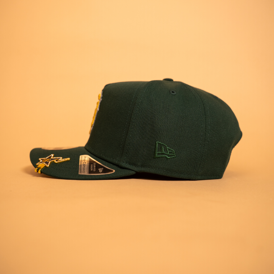 NEW ERA EXCLUSIVE 9FIFTY A-FRAME FOREST GREEN SAN FRANCISCO GIANTS W/ 2007 ALL STAR GAME SIDE PATCH