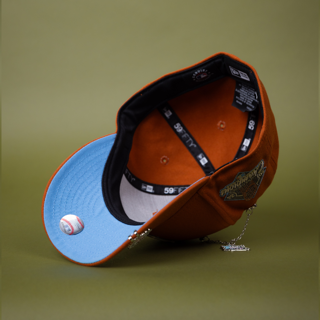 NEW ERA EXCLUSIVE 59FIFTY RUST LOS ANGELES DODGERS W/ WORLD SERIES CHAMPIONS SIDE PATCH