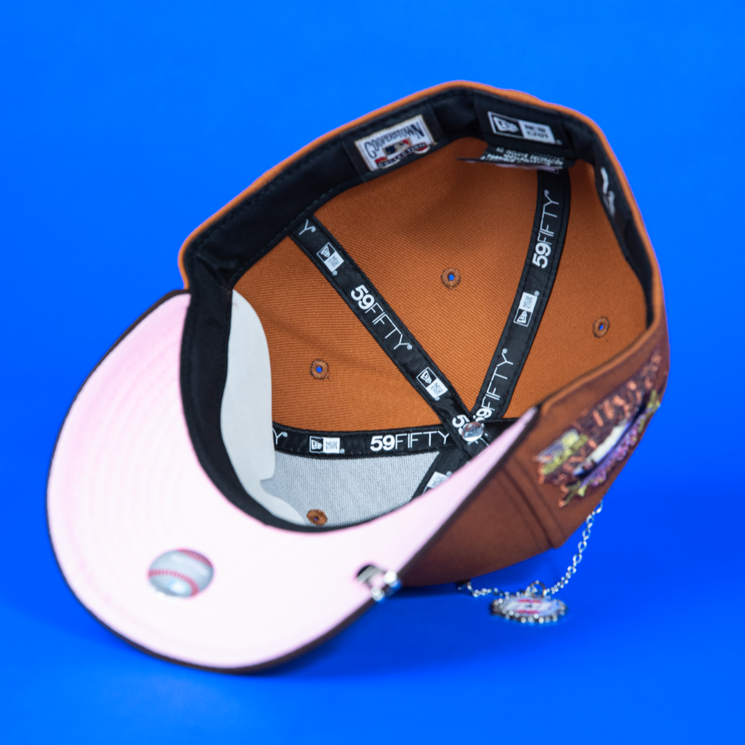 NEW ERA 59FIFTY RUST/ WALNUT ATLANTA BRAVES W/ 2000 ALL STAR GAME SIDE PATCH