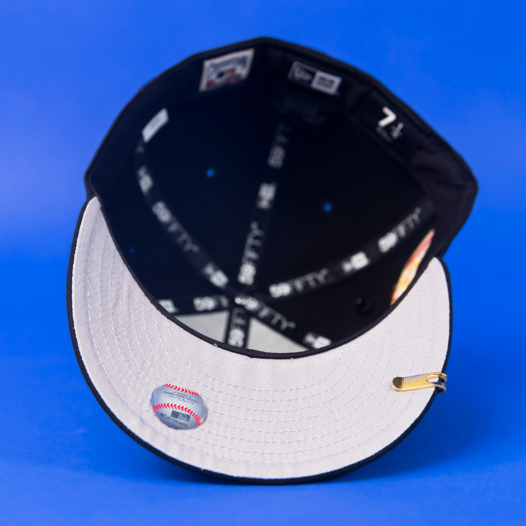 NEW ERA 59FIFTY BLACK ANAHEIM ANGELS W/ 40TH ANNIVERSARY SIDE PATCH