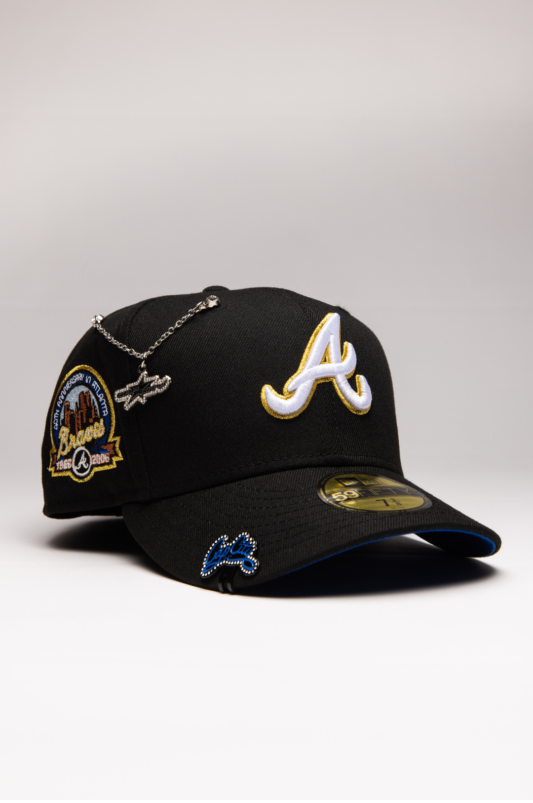 EXCLUSIVO DE NEW ERA 59FIFTY CHROME BLANCO/AZUL TEXAS RANGERS CON 40 ANIVERSARIO 