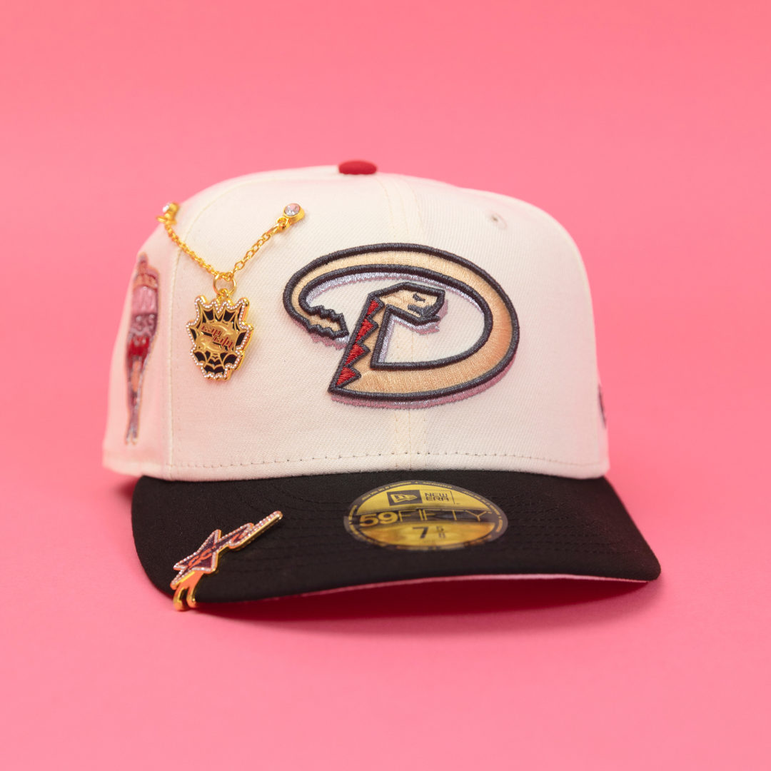 NEW ERA EXCLUSIVE 59FIFTY CHROME/ BLACK ARIZONA DIAMONDBACKS W/ 1998 INAUGURAL SEASON SIDE PATCH