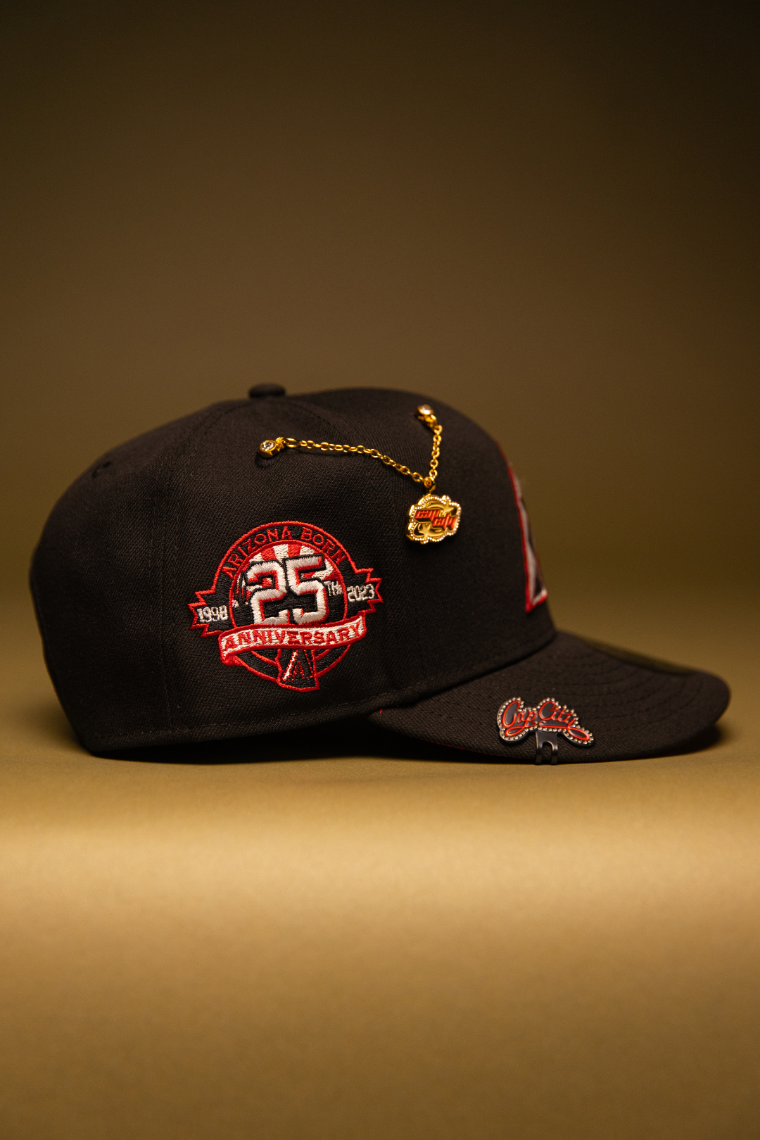 NEW ERA EXCLUSIVE 9FIFTY BLACK ARIZONA DIAMONDBACKS SNAPBACK W/ 25TH ANNIVERSARY SIDE PATCH