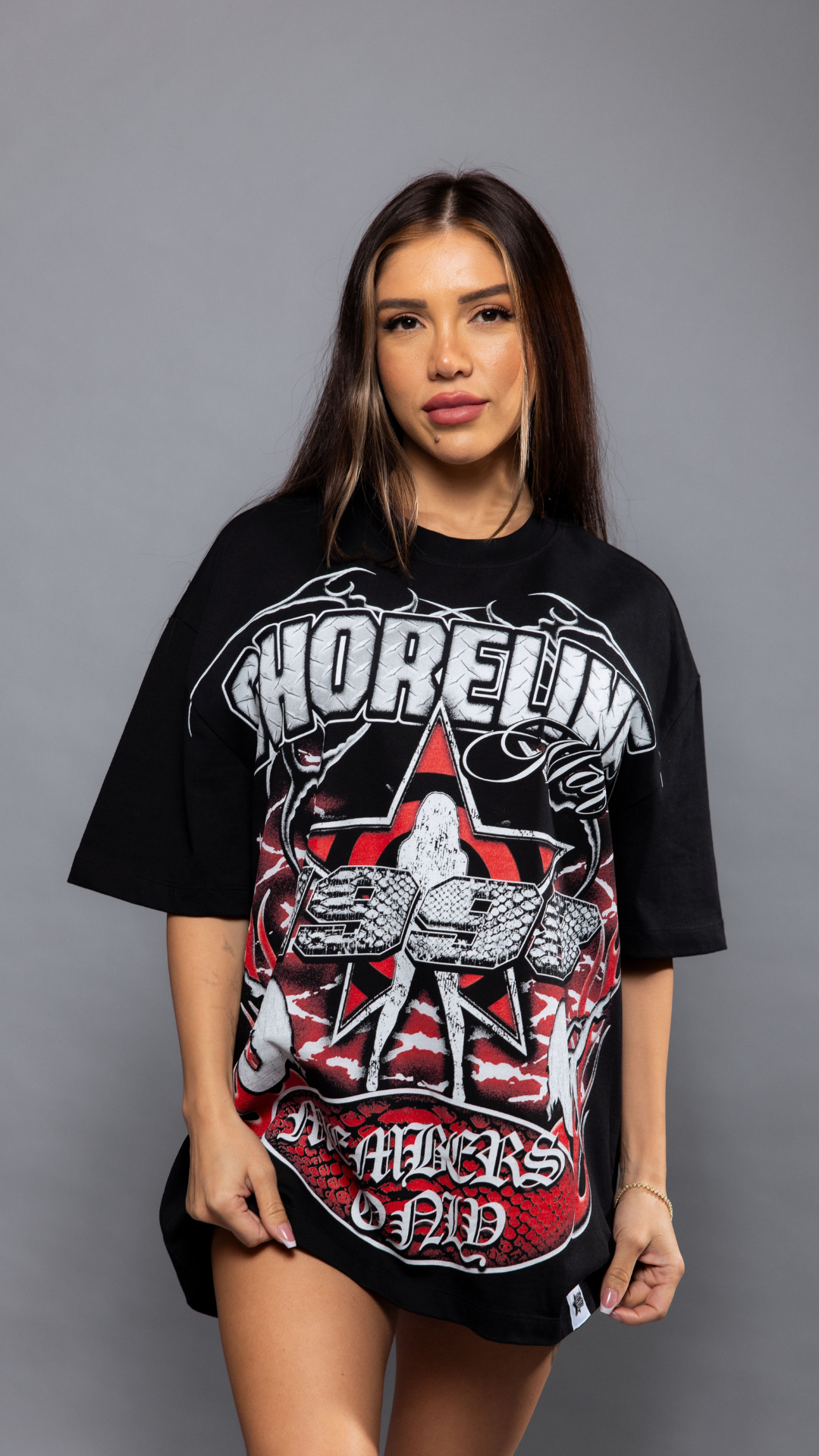 CAP CITY X SHORELINE MAFIA BLACK/RED MEMBERS ONLY TEE - UNISEX