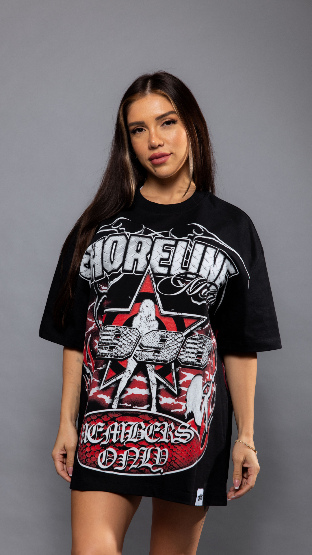 CAP CITY X SHORELINE MAFIA BLACK/RED MEMBERS ONLY TEE - UNISEX