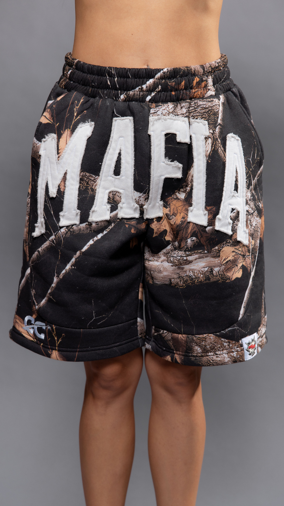 CAP CITY X SHORELINE MAFIA BLACK CAMO SHORTS -UNISEX