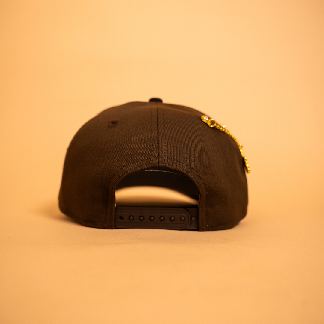 NEW ERA EXCLUSIVE 9FIFTY A-FRAME BROWN /BLACK CHICAGO WHITE SOX W/ ALL STAR YEARS SIDE PATCH