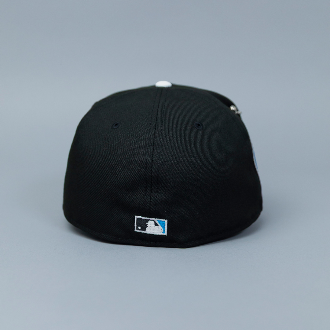 NEW ERA 59FIFTY BLACK TORONTO BLUE JAYS W/ 30TH SEASON SIDE PATCH