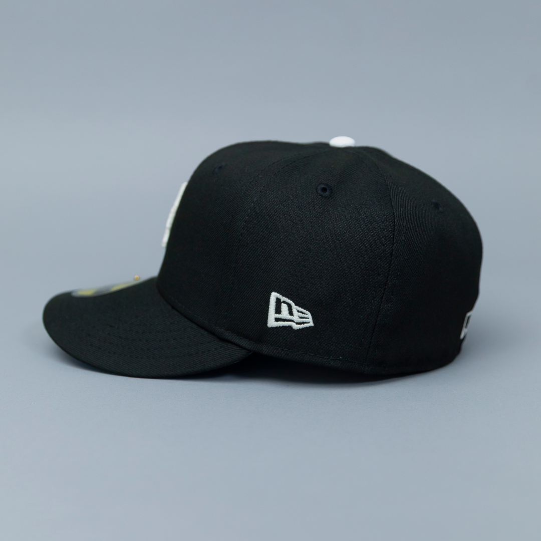 NEW ERA EXCLUSIVE 59FIFTY BLACK LOS ANGELES DODGERS W/ 40TH ANNIVERSARY SIDE PATCH