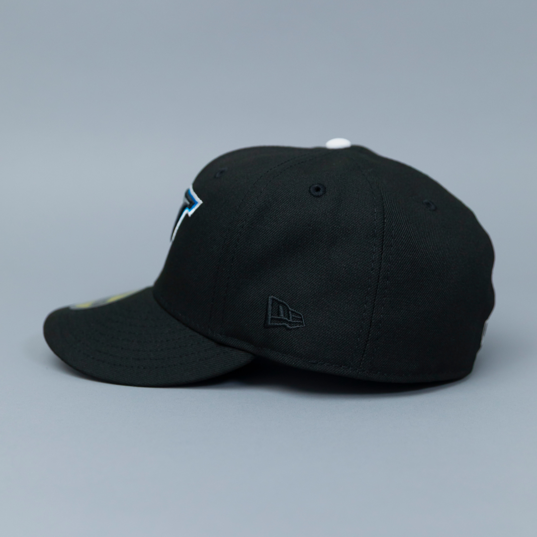 NEW ERA 59FIFTY BLACK TORONTO BLUE JAYS W/ 30TH SEASON SIDE PATCH