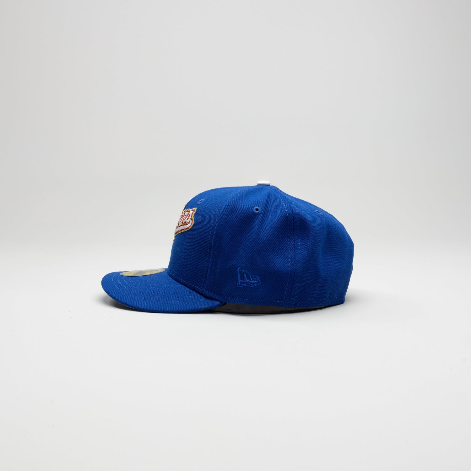 NEW ERA EXCLUSIVE 59FIFTY BLUE LOS ANGELES DODGERS SCRIPT W/ 40TH ANNIVERSARY SIDE PATCH