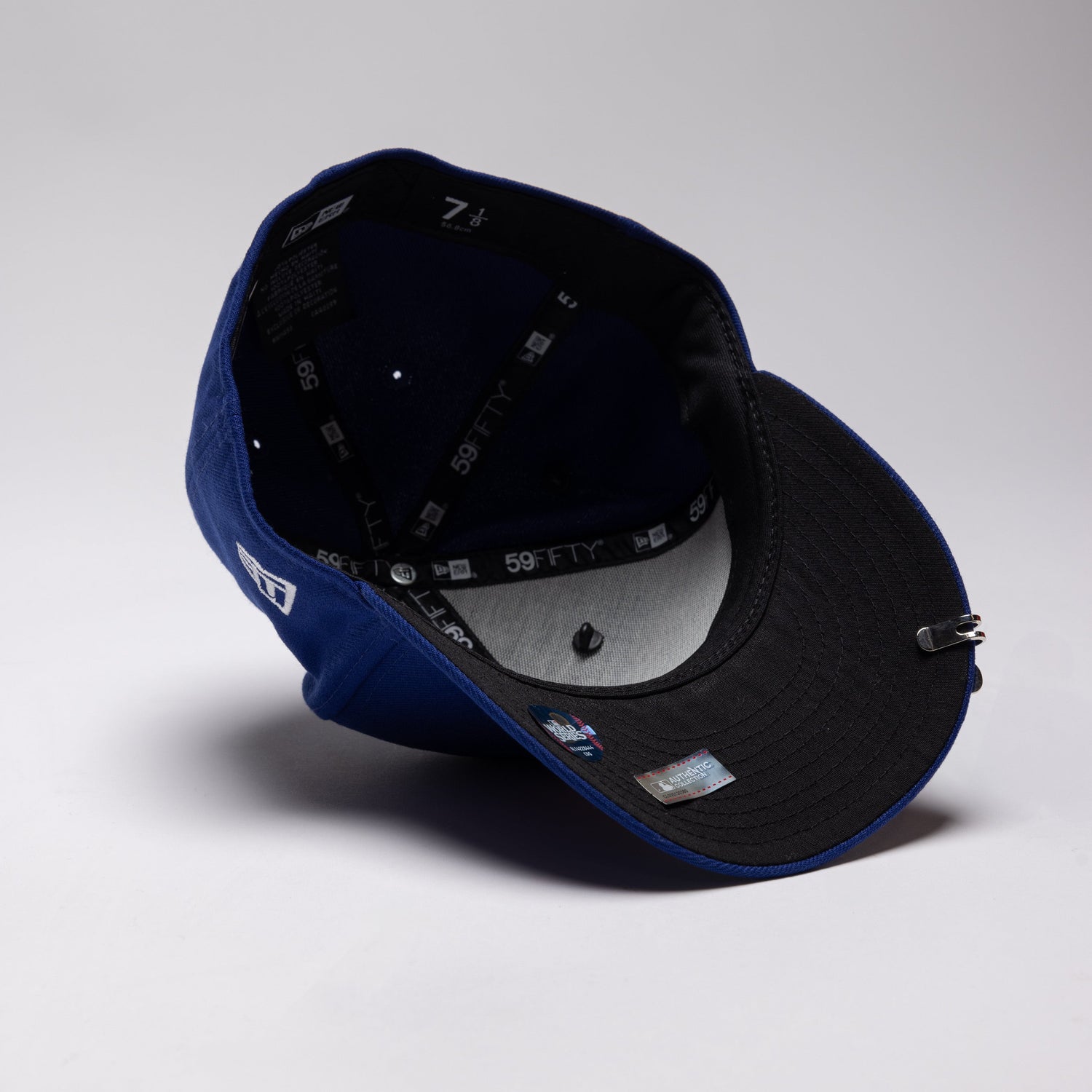 NEW ERA EXCLUSIVE 59FIFTY BLUE LOS ANGELES DODGERS W/ 2024 WORLD SERIES CHAMPIONS SIDE PATCH