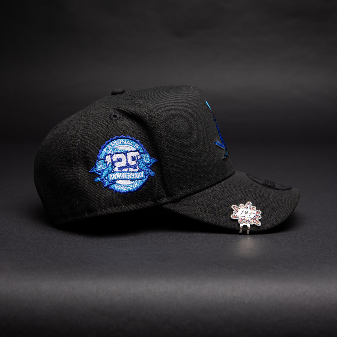 NEW ERA 9FIFTY A-FRAME BLACK ST LOUIS CARDINALS SNAPBACK W/ 125TH ANNIVERSARY SIDE PATCH