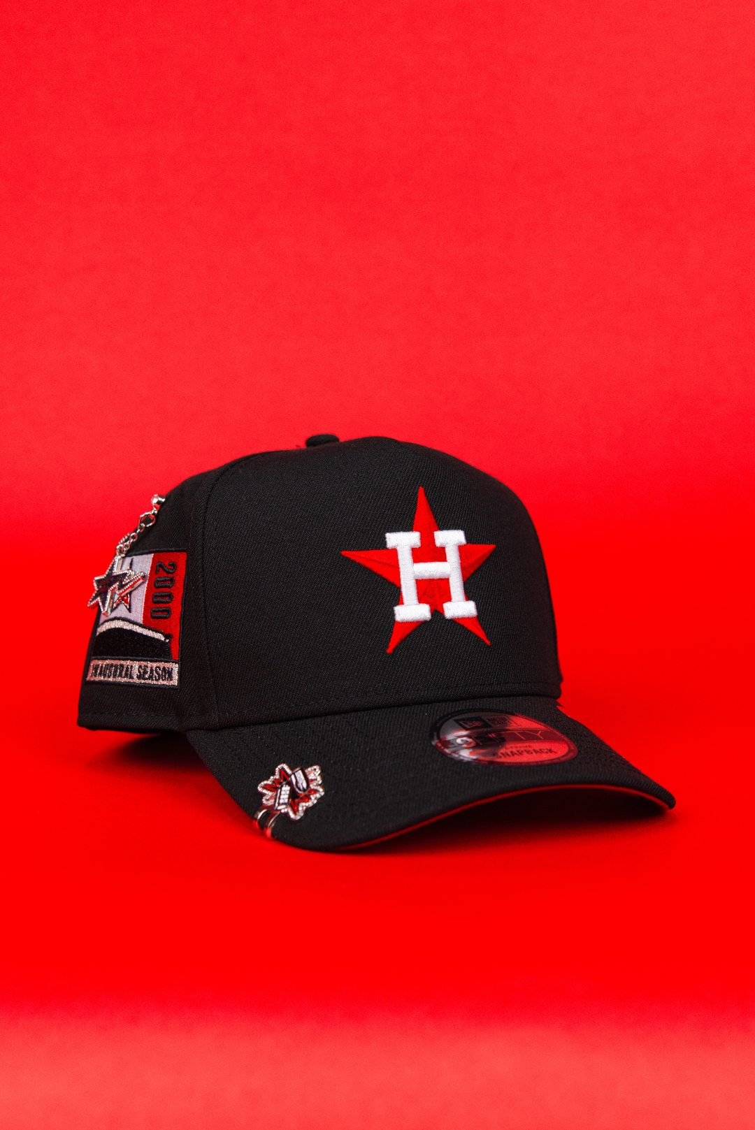 NEW ERA 9FIFTY A-FRAME BLACK HOUSTON ASTROS W/ 2000 INAUGURAL SEASON SIDE PATCH