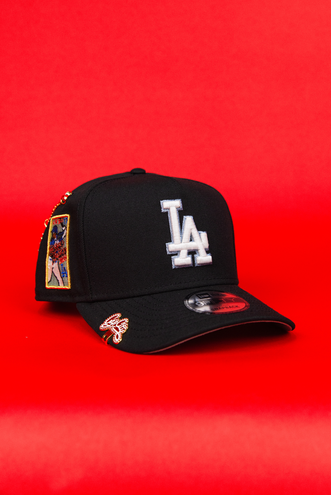 NEW ERA 9FIFTY A-FRAME BLACK LOS ANGELES DODGERS SNAPBACK W/ TOKYO SERIES SIDE PATCH
