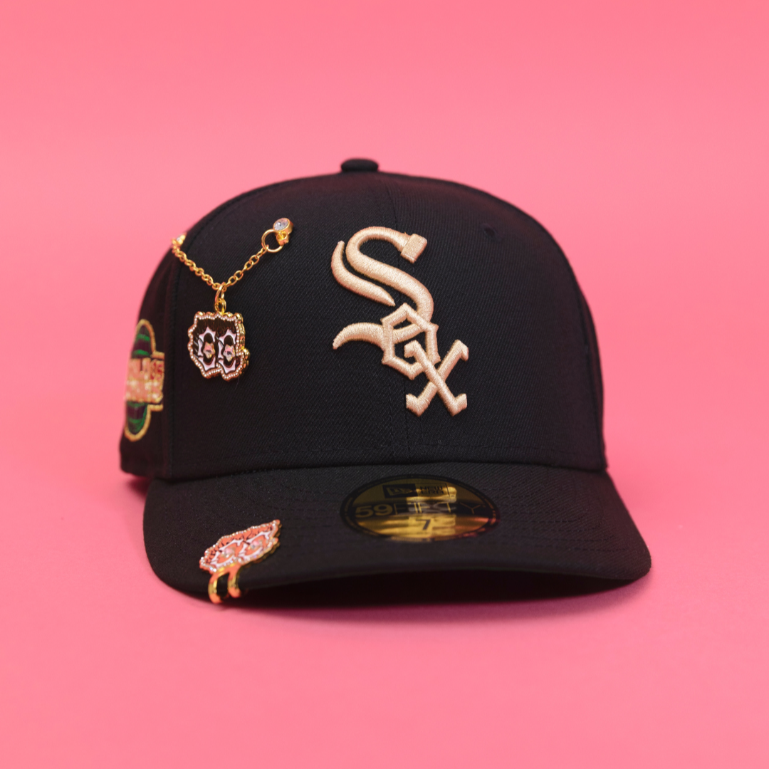 NEW ERA EXCLUSIVE 59FIFTY BLACK CHICAGO WHITE SOX W/ 2005 WORLD SERIES SIDE PATCH