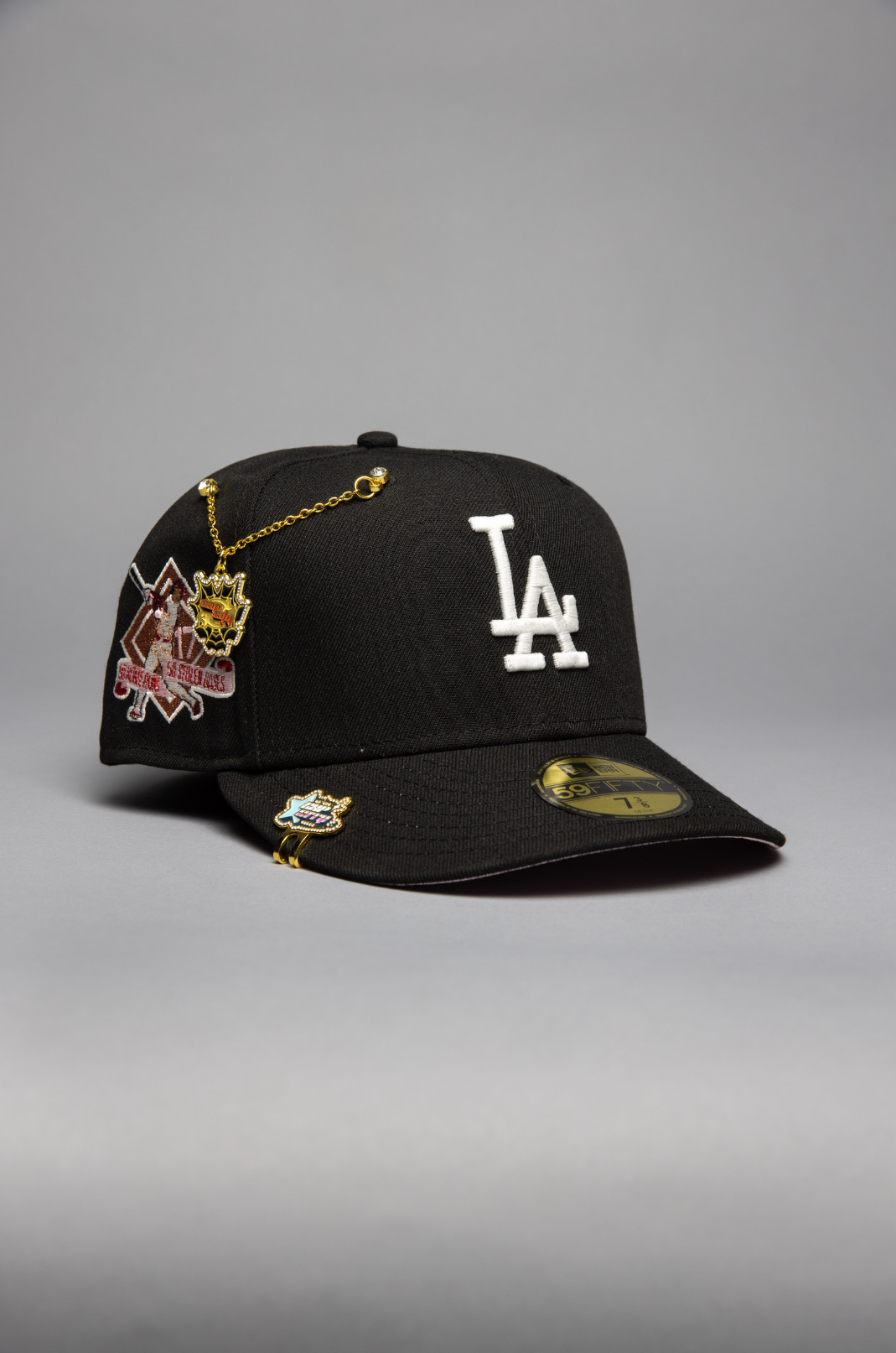 NEW ERA EXCLUSIVE 59FIFTY BLACK LOS ANGELES DODGERS W/ SHOHEI OHTANI 50-50 CLUB SIDE PATCH