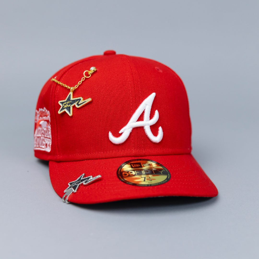 NEW ERA 59FIFTY RED ATLANTA BRAVES W/ 2000 ALL STAR GAME SIDE PATCH