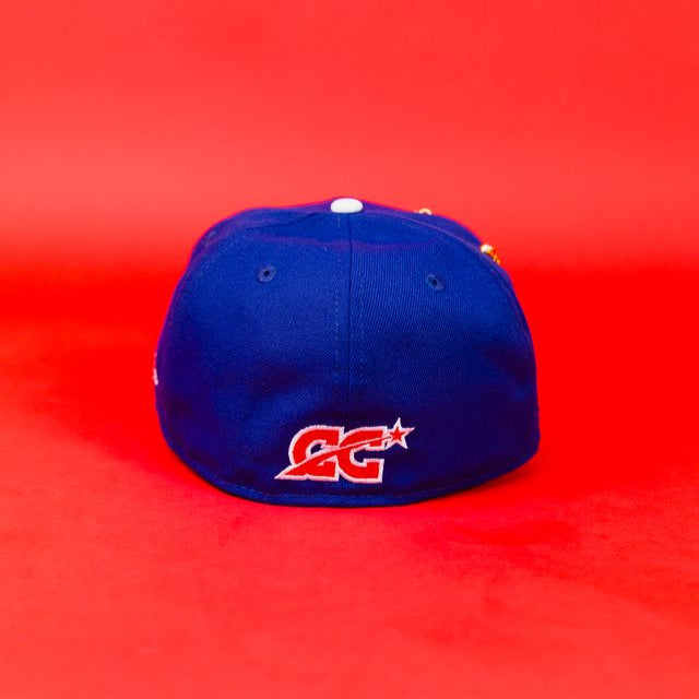 NEW ERA EXCLUSIVE 59FIFTY BLUE SAN JUDAS W/ "CAP CITY 15TH ANNIVERSARY" SIDE PATCH