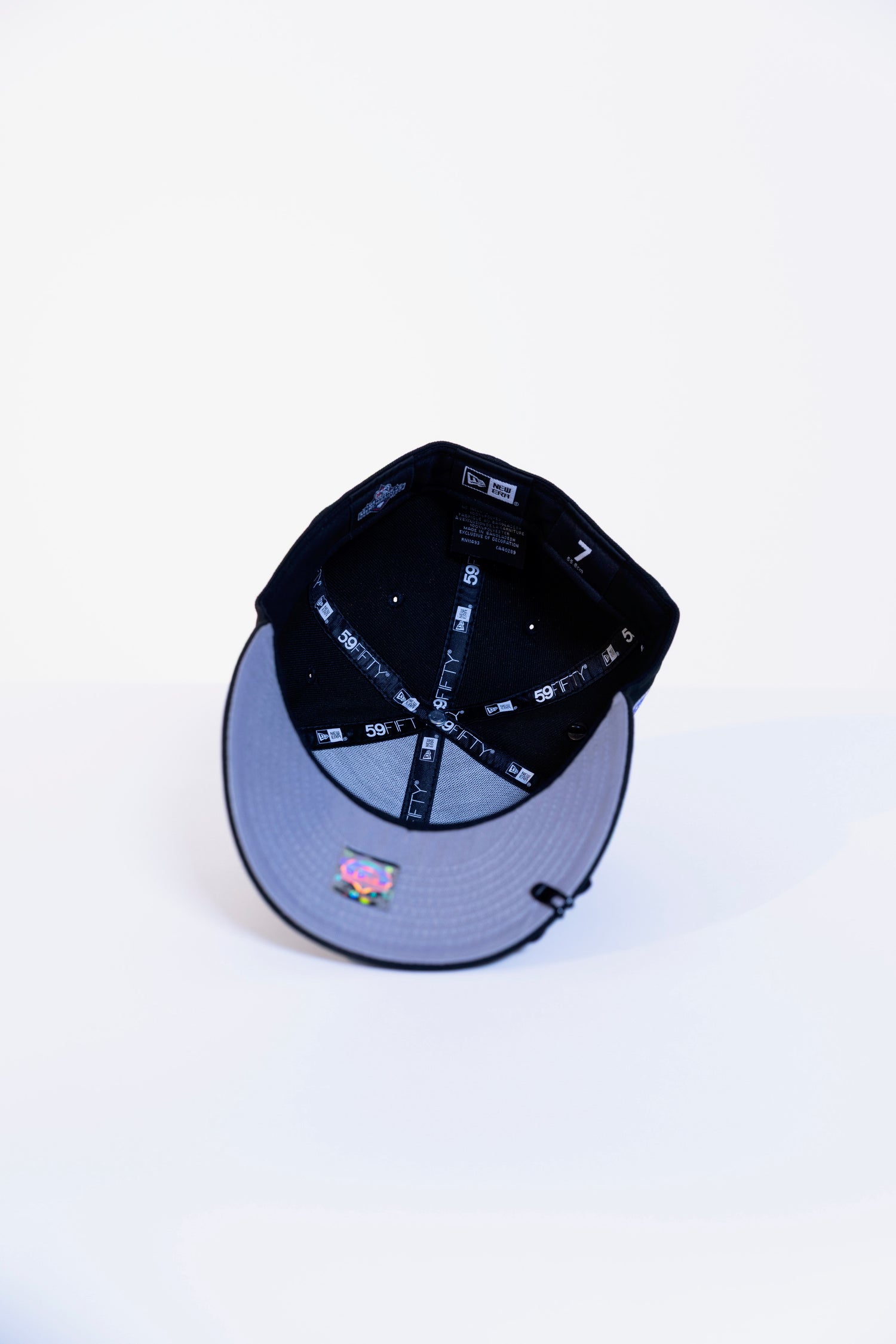 NEW ERA EXCLUSIVE 59FIFTY BLACK MINOR LEAGUE W/ CALIFORNIA LEAGUE SIDE PATCH